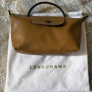 Longchamp Small Top-Handle Mini Bag in Brown